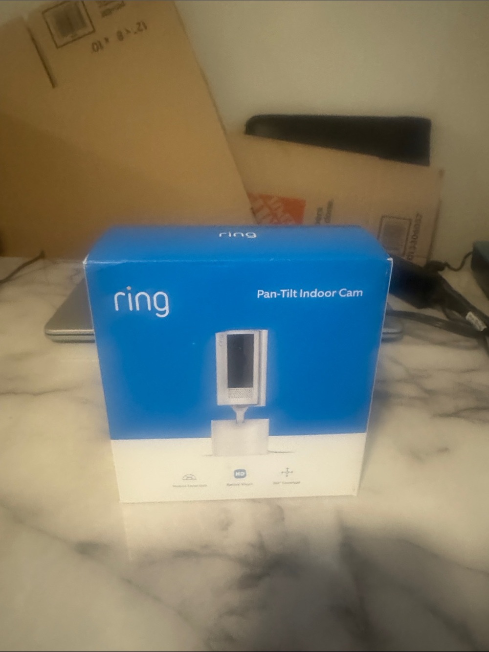 Ring Pan-Tilt Indoor Cam – White – HD Security Camera – New